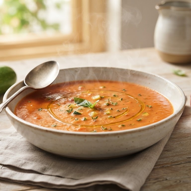 Tomaten courgettesoep recept