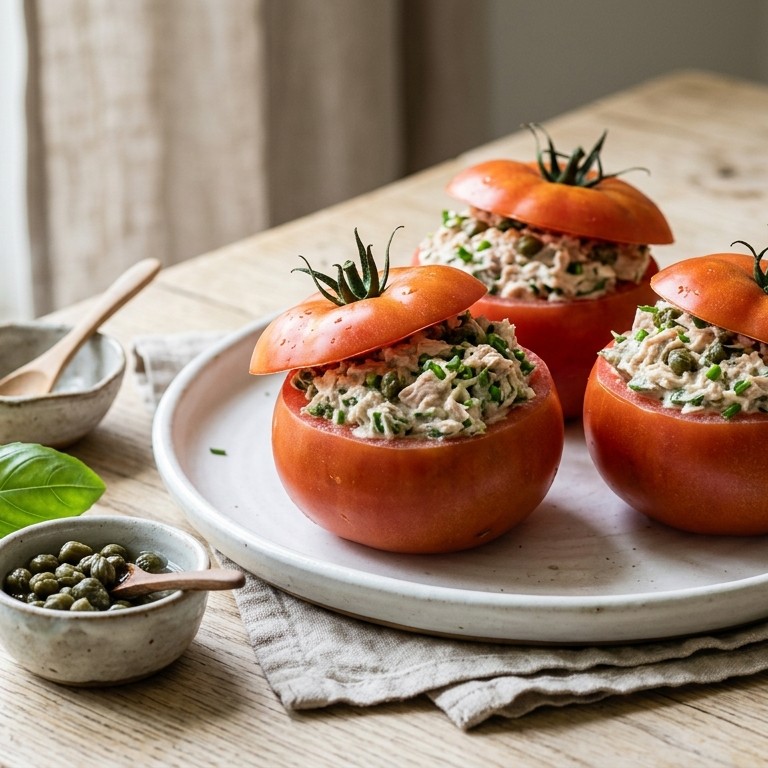 Tomaten gevuld met tonijn recept