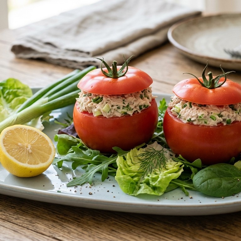 Tomaten gevuld met tonijnsalade recept