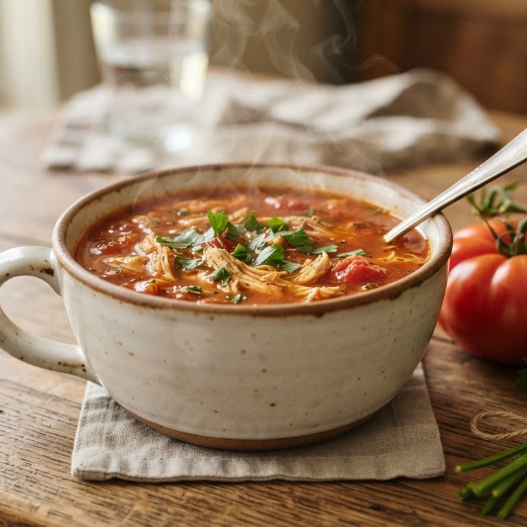 Tomaten - kippesoep recept