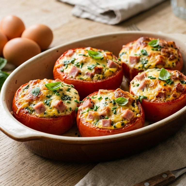 Tomaten met omeletvulling recept