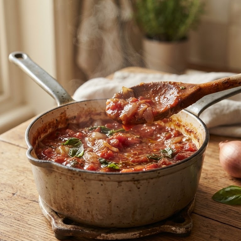 Tomaten-sjalotjessaus recept