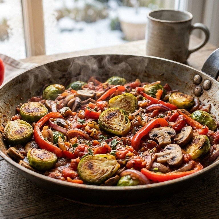 Tomaten-spruitjesroerbak recept