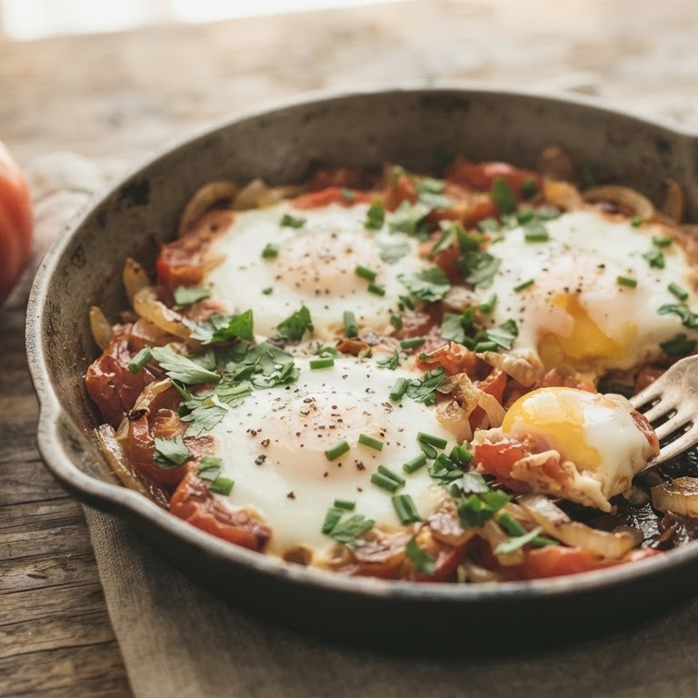 Tomaten, ui en ei recept