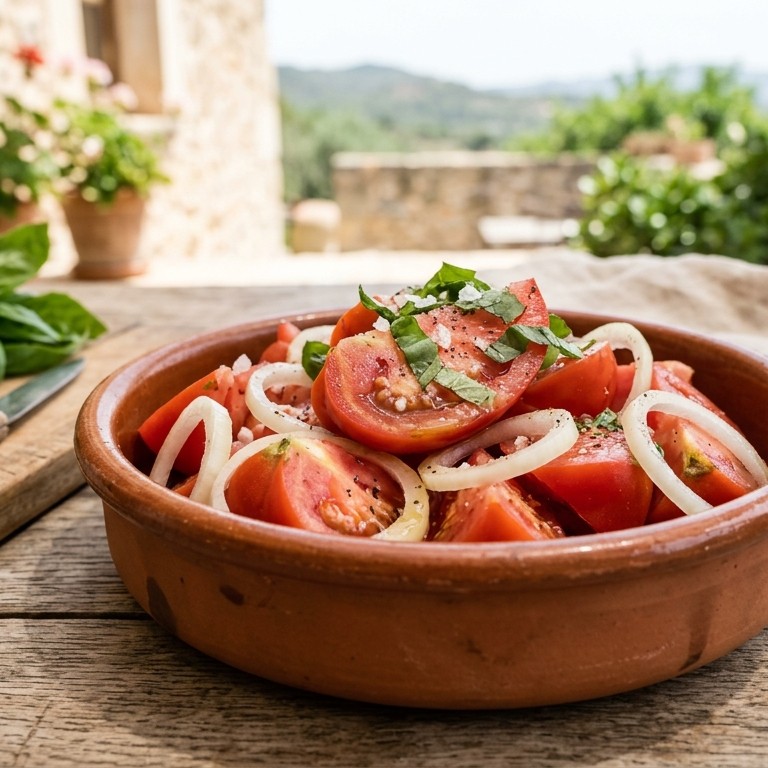 Tomaten-uiensalade (eenvoudig) recept