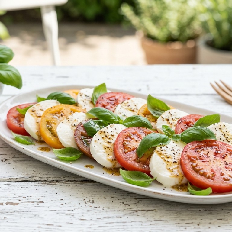 Tomatensalade met mozzarella en basilicum recept