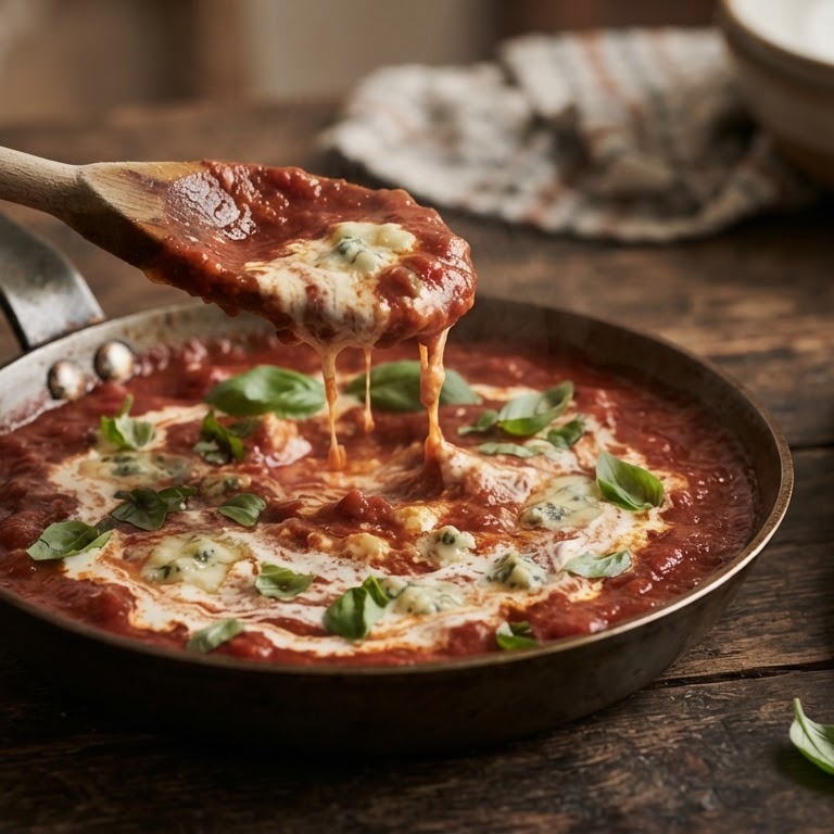 Tomatensaus met gorgonzola recept
