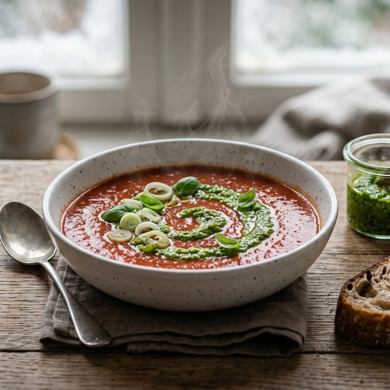Tomatensoep met bosuitjes recept