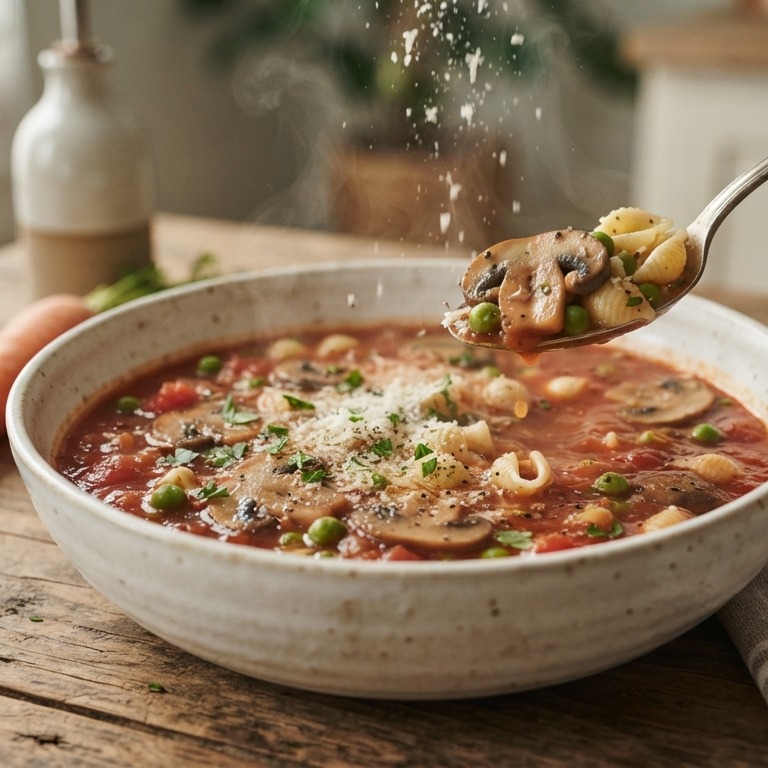 Tomatensoep met champignons recept