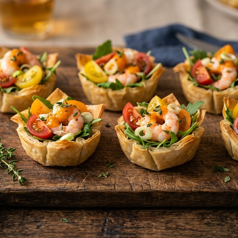 Tomatentaartje met garnalen recept