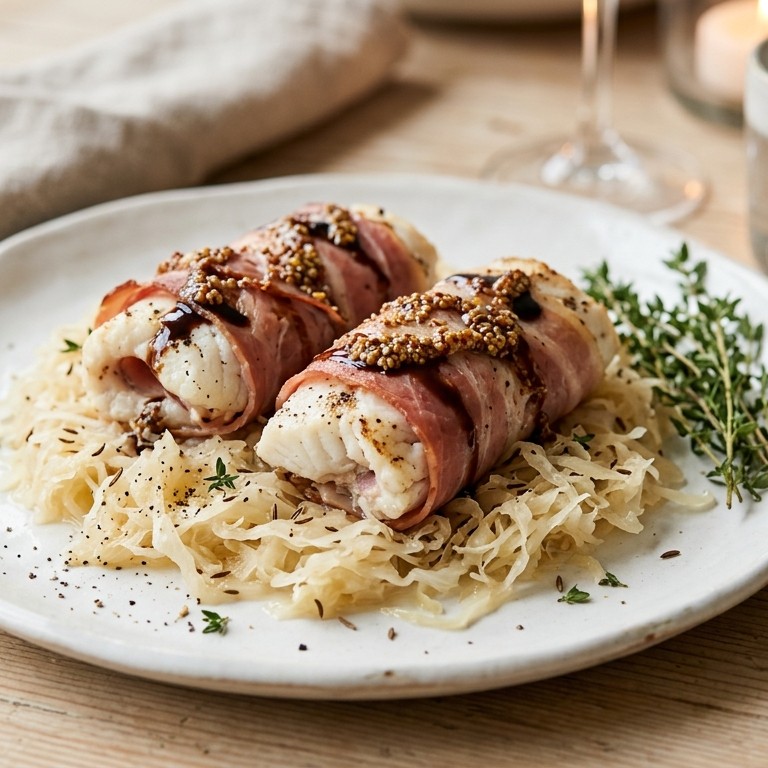 Tongrolletjes met zuurkool recept