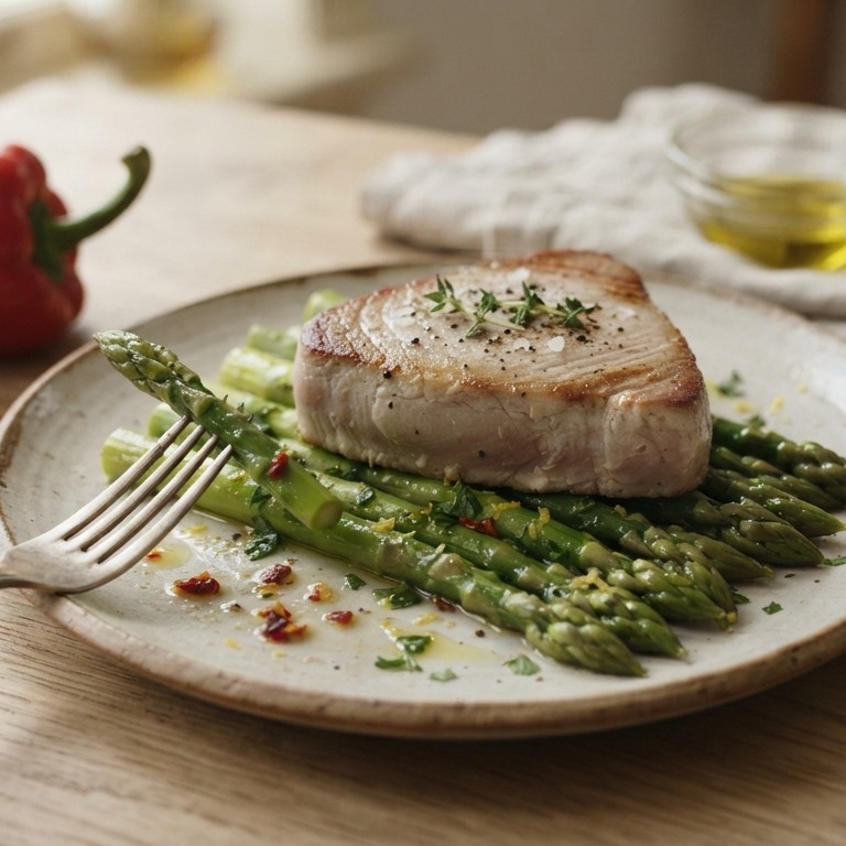 Tonijn met asperges recept