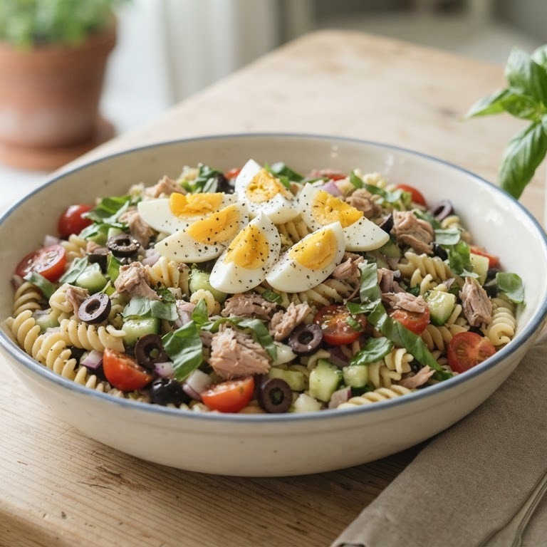 Tonijnsalade met pasta recept
