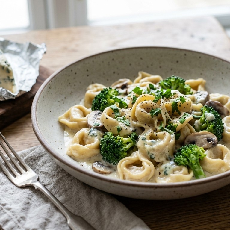 Tortellini met broccoli en gorgonzola recept