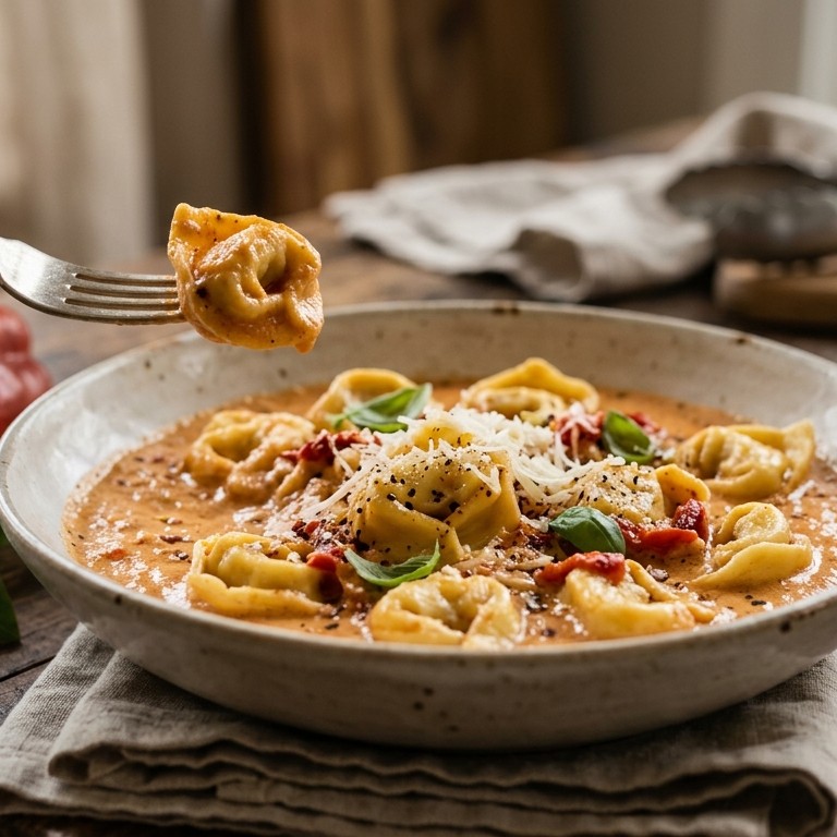Tortellini met cup of soep recept