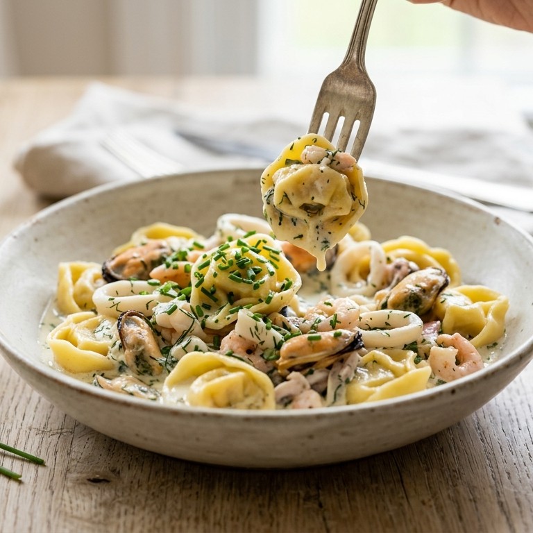 Tortellini met fruits de mer-saus recept