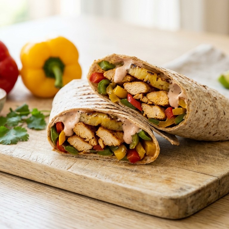 Tortilla kip-ananas recept