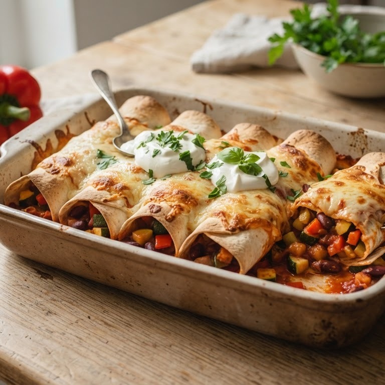 Tortilla met courgette en paprika recept