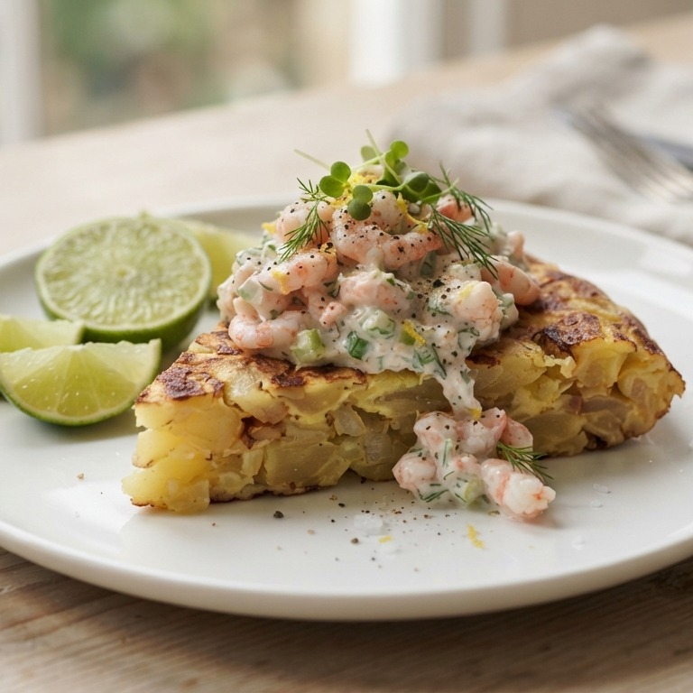 Tortilla met garnalentartaar recept
