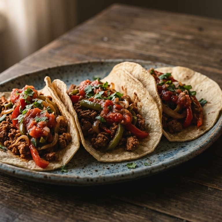 Tortilla met salsasaus en gehakt recept