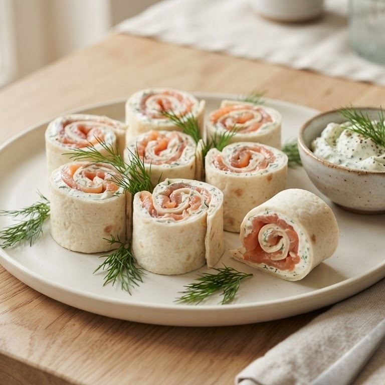 Tortilla rol gerookte zalm recept