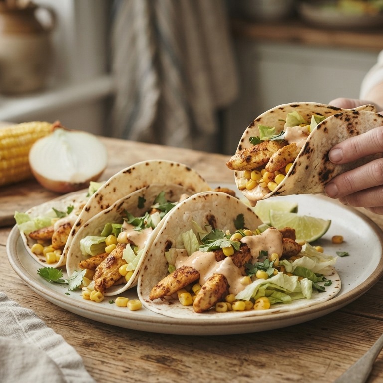 Tortilla's met kip en maïs recept