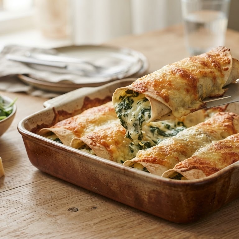 Tortilla's met spinazie en kaas recept
