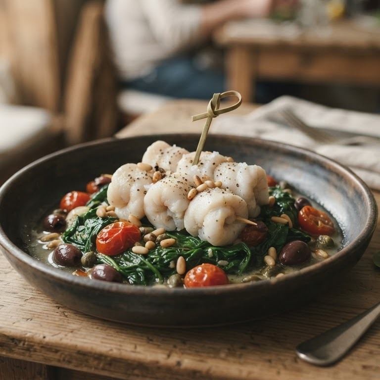 Toscaanse scholrolletjes met roergebakken spinazie recept