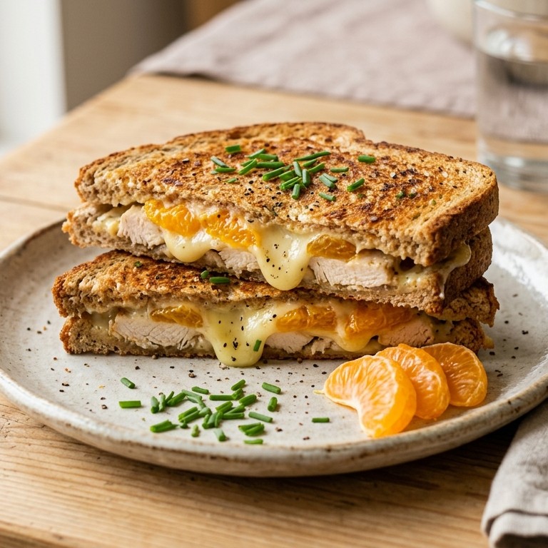 Tosti boursin met kipfilet en mandarijn recept
