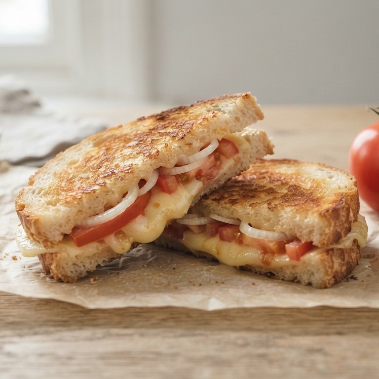 Tosti kaas -tomaat-ui recept