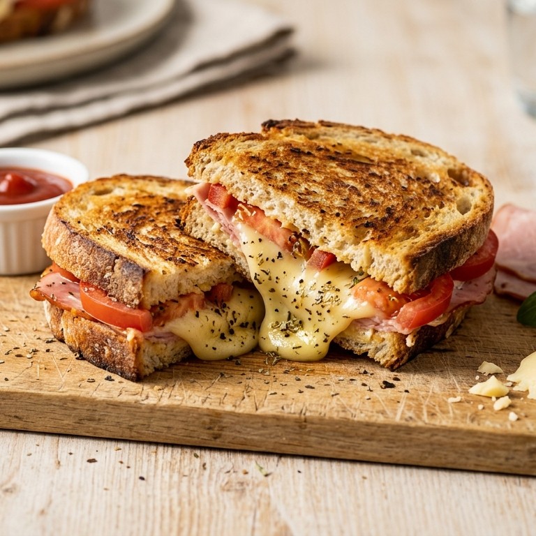 Tosti met tomaat en tuinkruiden recept