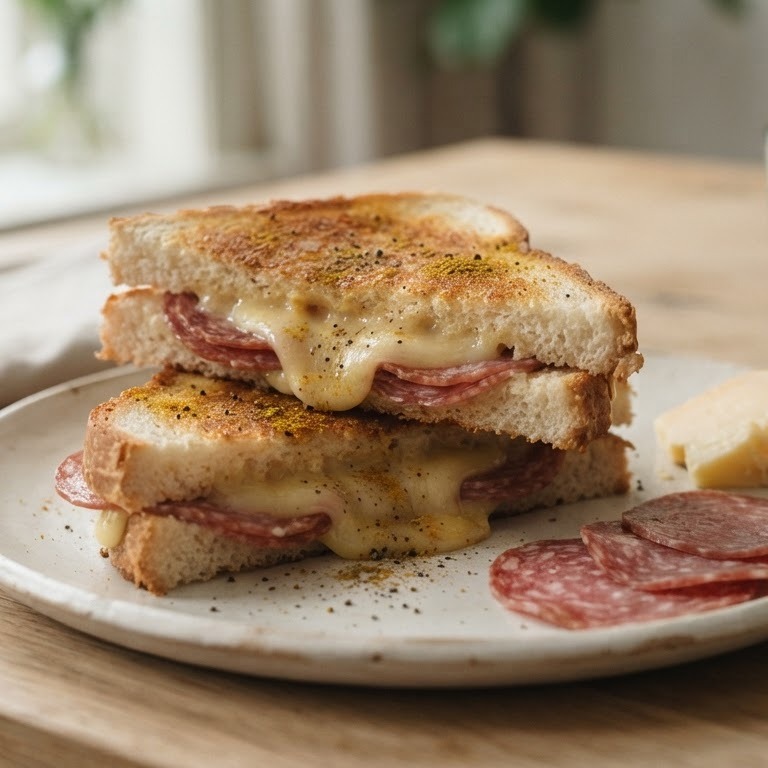 Tosti's met kaas en salami recept