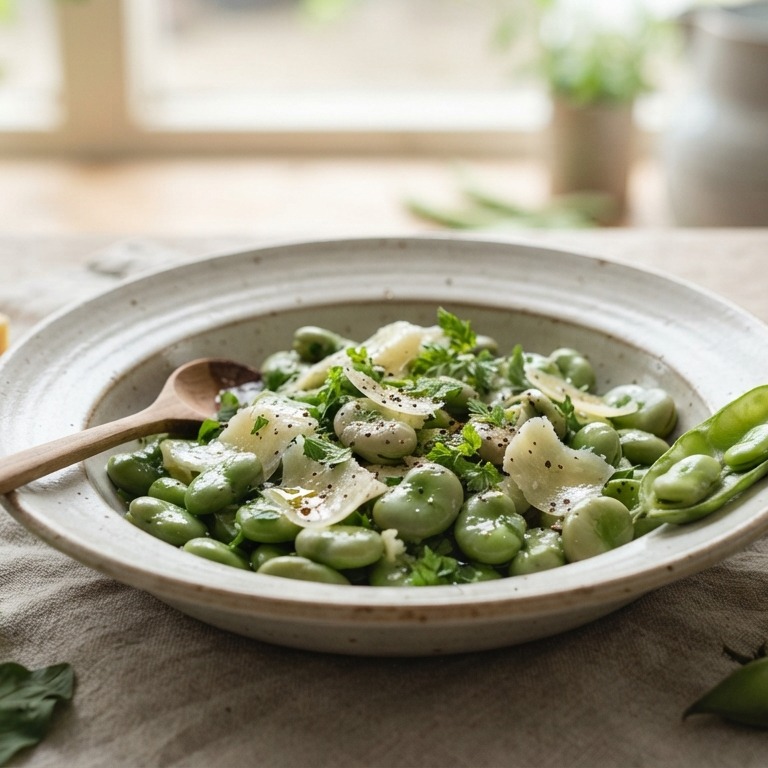 Tuinbonen met kaas recept