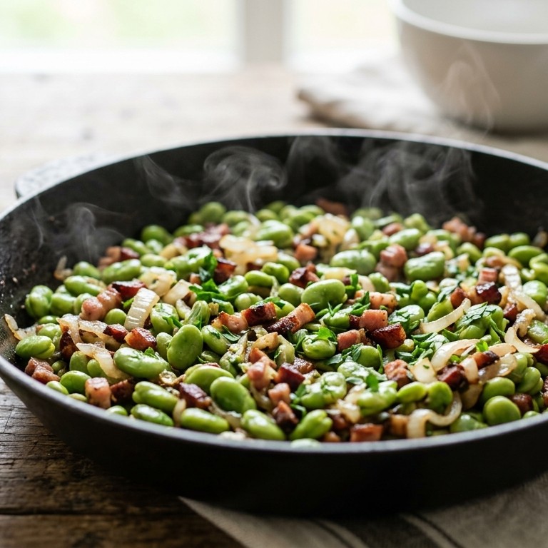 Tuinbonen met spek recept