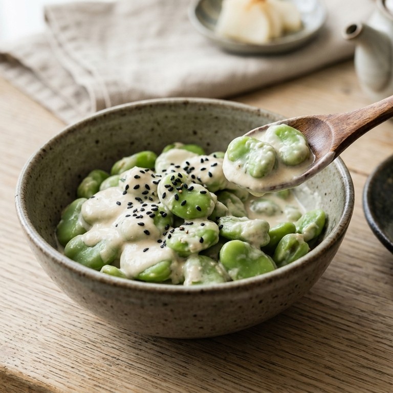 Tuinbonen met Tahusaus recept