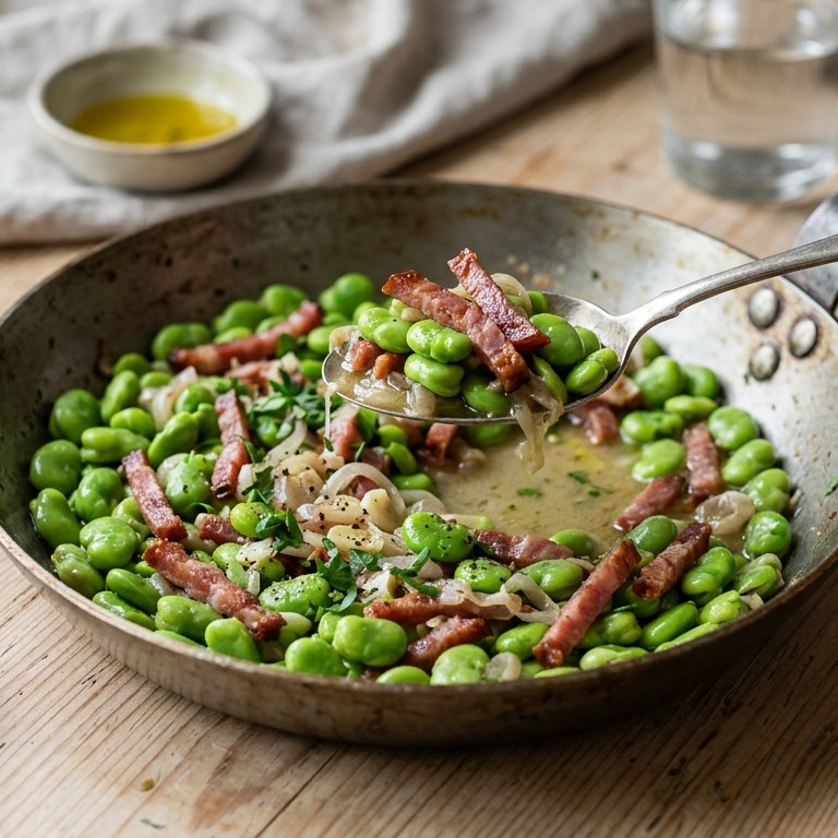 Tuinbonenschotel met salami recept