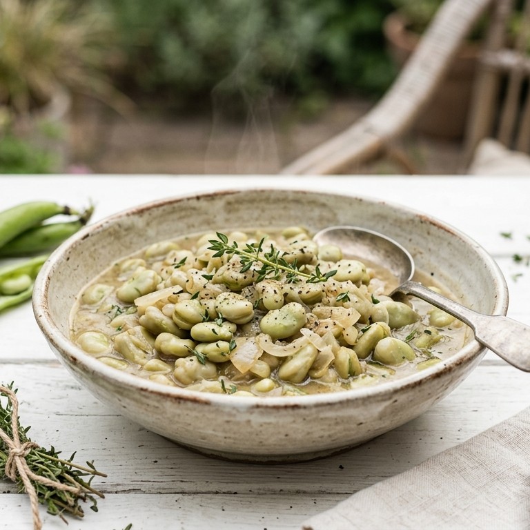 Tuinbonenschotel met thijm recept