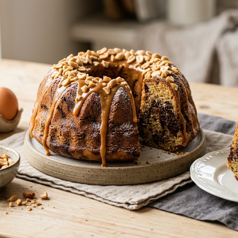 Tulband met pinda-karamel recept