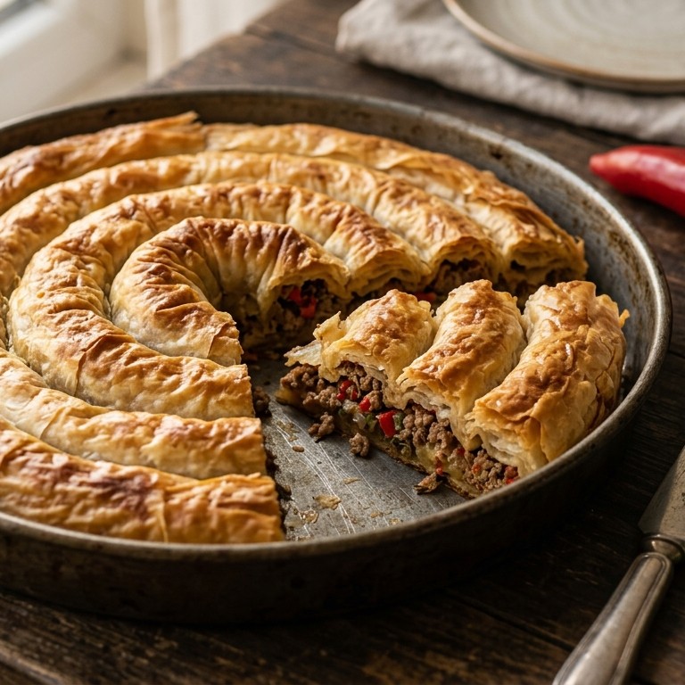 Turks gehakt in filodeeg recept