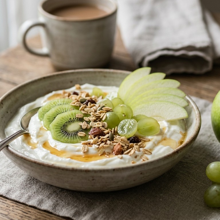 Turkse yoghurt met groene vruchten recept