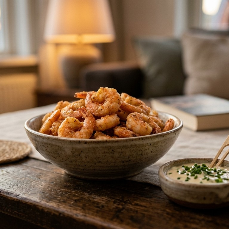TV garnalen met knoflooksaus recept