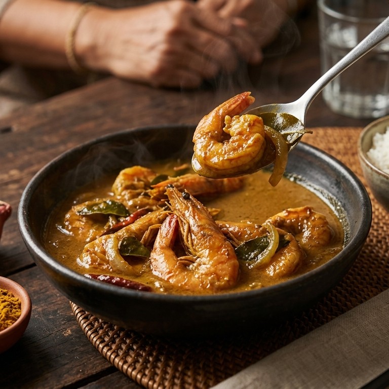 Udang Curry (grote garnalen in currysaus) recept