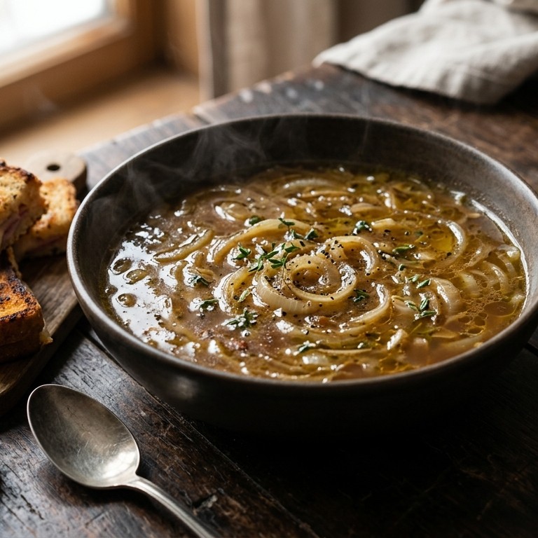 Uiensoep met tostirepen recept