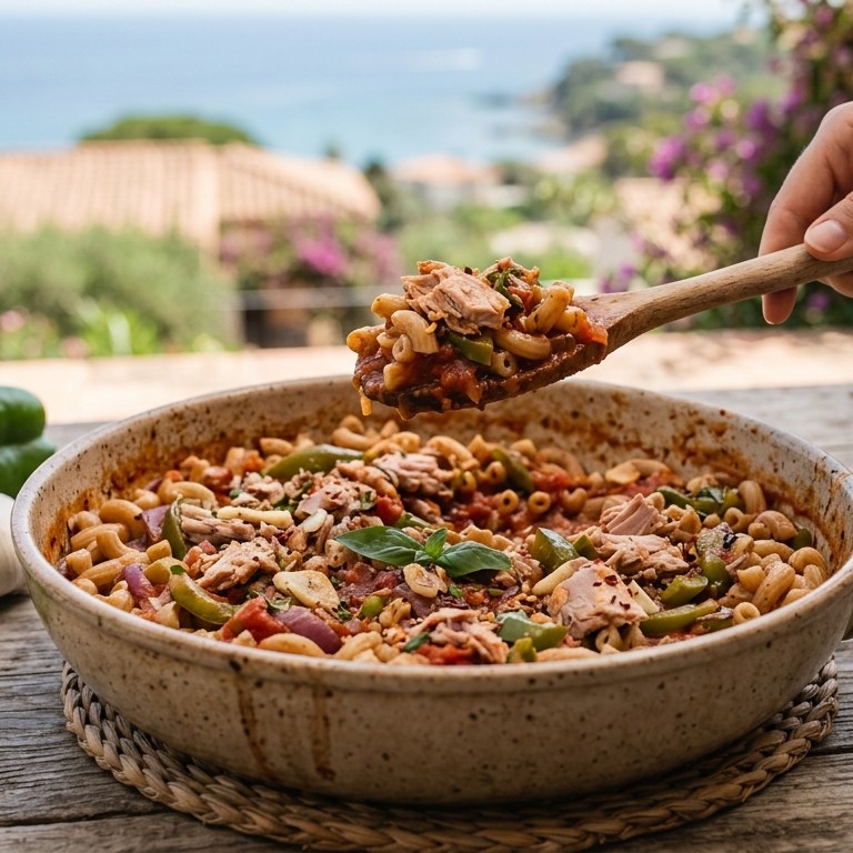 Vakantie recept macaroni-tonijn recept
