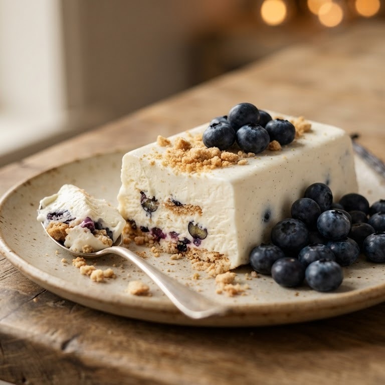Vanille-bessenparfait met koekkruim voor buffet recept