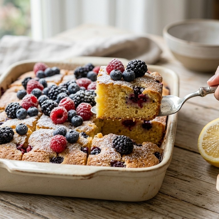 Vanillegebak met zomerfruit recept