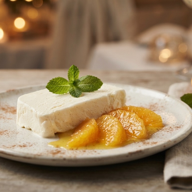 Vanilleparfait met sinaasappel recept