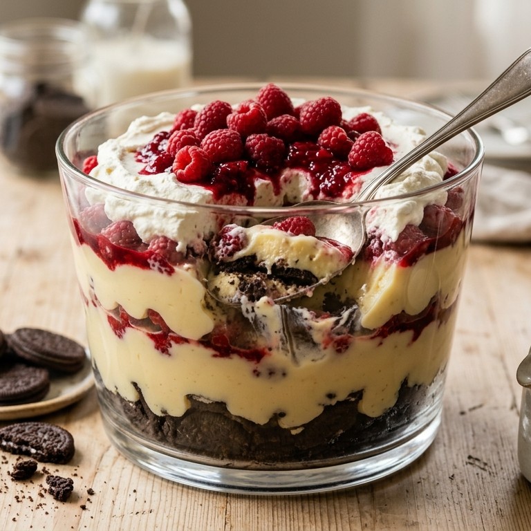 Vanillepudding met frambozen voor buffet recept