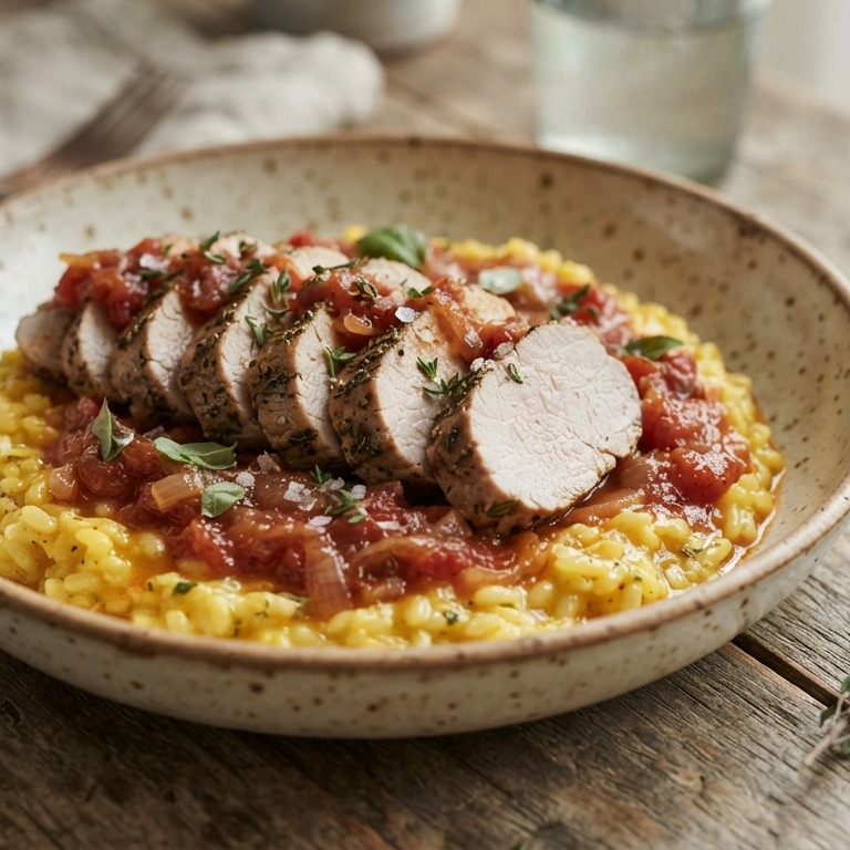 Varkensfilet met tomatensaus recept