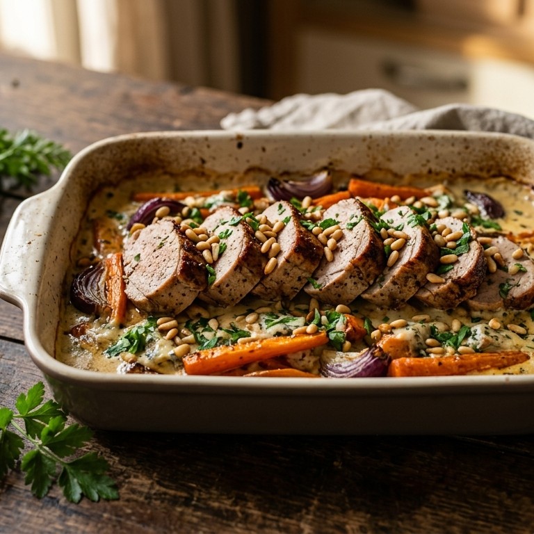 Varkensfilet met wortels uit de oven recept